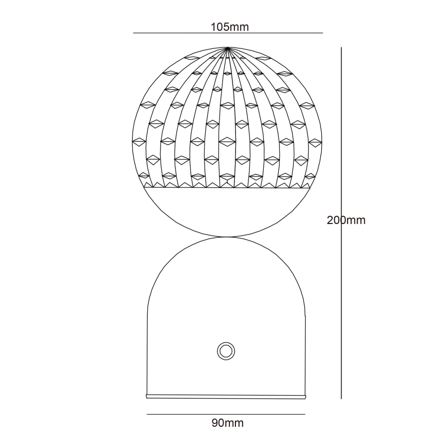 Globo - Lampada da tavolo LED dimmerabile con funzione Touch LED/2,5W/3,7V 2700/4000/65000K 1800 mAh USB bianco
