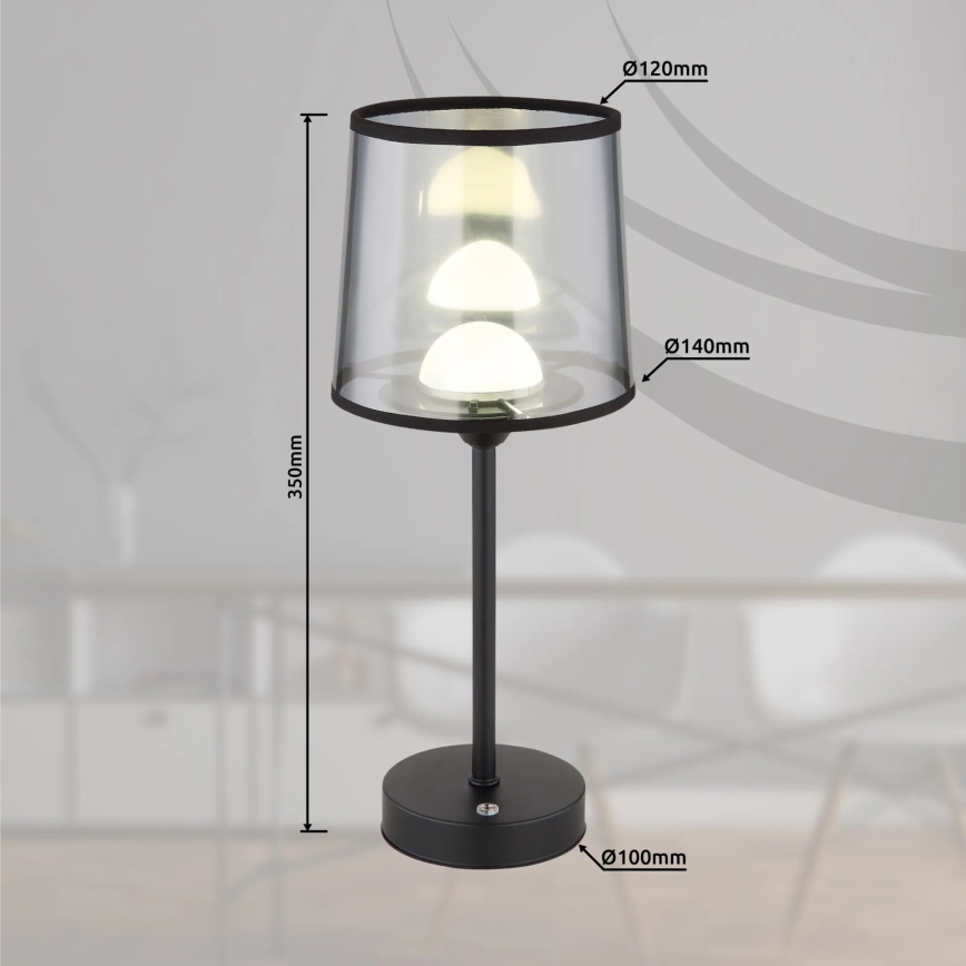 Globo - LED Lampada da tavolo touch ricaricabile e dimmerabile LED/2,5W/3,7V 2700/4000/6500K 1800 mAh nero