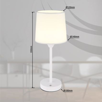 Globo - LED Lampada da tavolo touch ricaricabile e dimmerabile LED/2,5W/3,7V 2700/4000/6500K 1800 mAh bianco