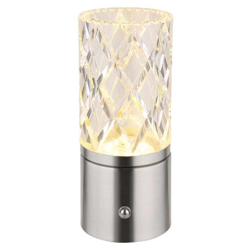 Globo - Lampada da tavolo LED dimmerabile con touch LED/2,5W/3,7V 2700K/4000K/6500K 1800 mAh USB cromo opaco