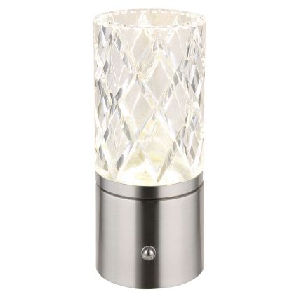 Globo - Lampada da tavolo LED dimmerabile con touch LED/2,5W/3,7V 2700K/4000K/6500K 1800 mAh USB cromo opaco