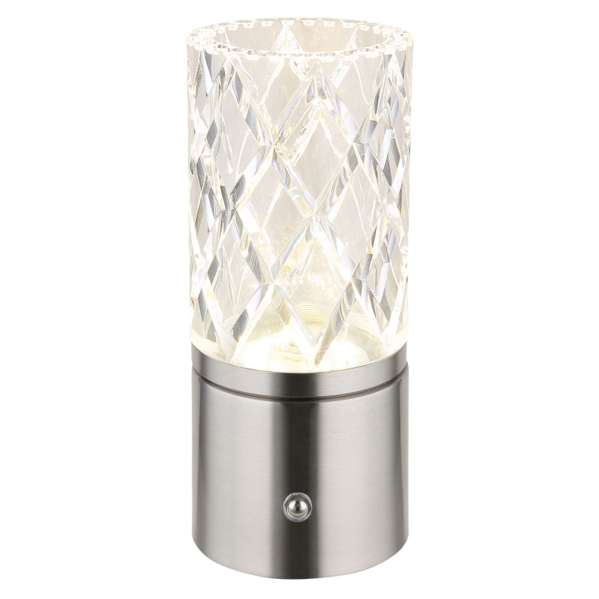 Globo - Lampada da tavolo LED dimmerabile con touch LED/2,5W/3,7V 2700K/4000K/6500K 1800 mAh USB cromo opaco