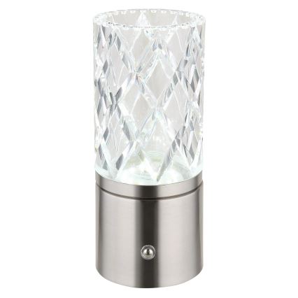 Globo - Lampada da tavolo LED dimmerabile con funzione Touch LED/2,5W/3,7V 2700K/4000K/6500K 1800 mAh USB cromo opaco