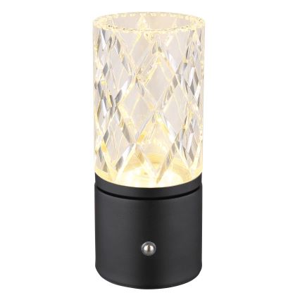 Globo - Lampada da tavolo LED dimmerabile con touch LED/2,5W/3,7V 2700K/4000K/6500K 1800 mAh USB nero