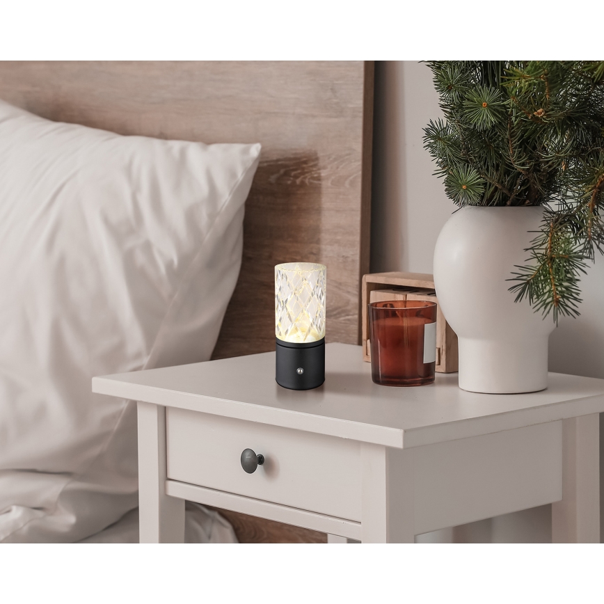 Globo - Lampada da tavolo LED dimmerabile con funzione Touch LED/2,5W/3,7V 2700K/4000K/6500K 1800 mAh USB nero