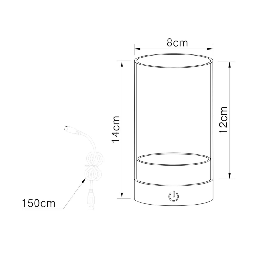 Globo - LED da esterno dimmerabile ricaricabile touch lampada da tavolo LED/2W/3,7V 2700/4000/6500K 1200mAh IP44 verde