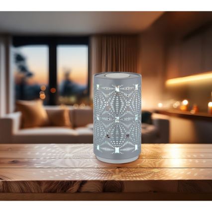 Globo - Lampada da tavolo ricaricabile a LED RGB con controllo touch LED/1W/5V 500 mAh grigio