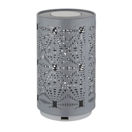Globo - Lampada da tavolo ricaricabile a LED RGB con controllo touch LED/1W/5V 500 mAh grigio