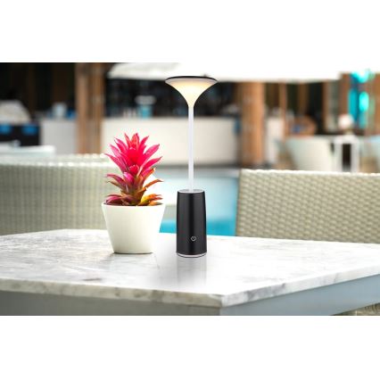 Globo - LED Lampada da tavolo touch ricaricabile e dimmerabile LED/1,2W/3,7V 3000K 1500mAh nero