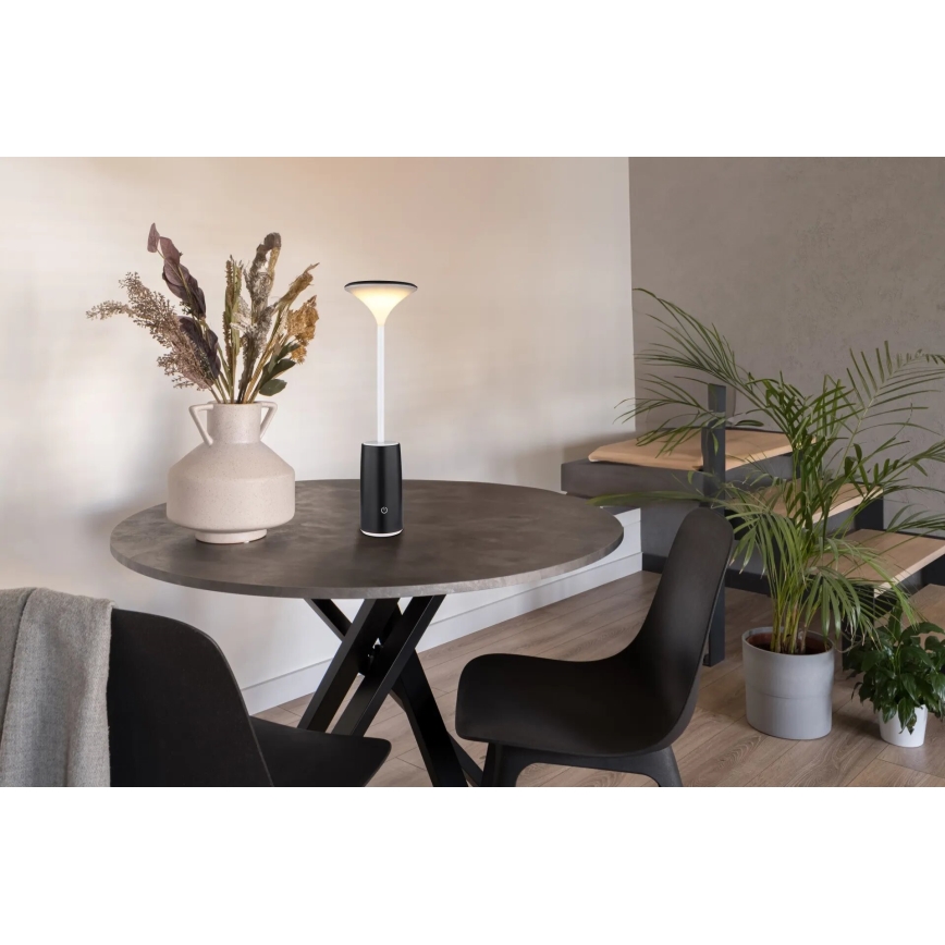 Globo - LED Lampada da tavolo touch ricaricabile e dimmerabile LED/1,2W/3,7V 3000K 1500mAh nero