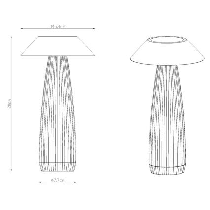 Globo - LED Lampada da tavolo touch ricaricabile e dimmerabile LED/1W/3,7V 3000K 1200mAh bianco