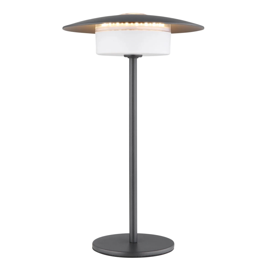 Globo - Lampada da tavolo per esterni LED ricaricabile a sfioramento/3W/3,7V 1800/2700/3000K IP44 1800 mAh grigio