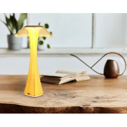 Globo - Lampada da tavolo LED ricaricabile dimmerabile, 2,5W/3,7V, 1200 mAh, 2700/4500/6500K, dorata