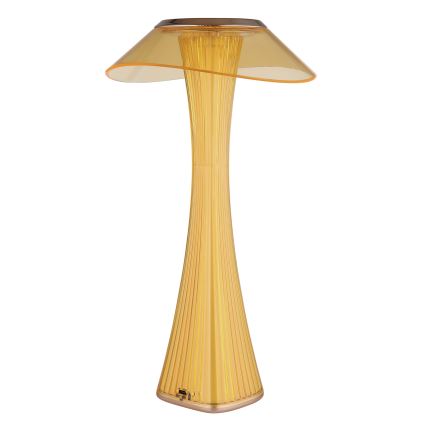 Globo - Lampada da tavolo LED ricaricabile dimmerabile, 2,5W/3,7V, 1200 mAh, 2700/4500/6500K, dorata