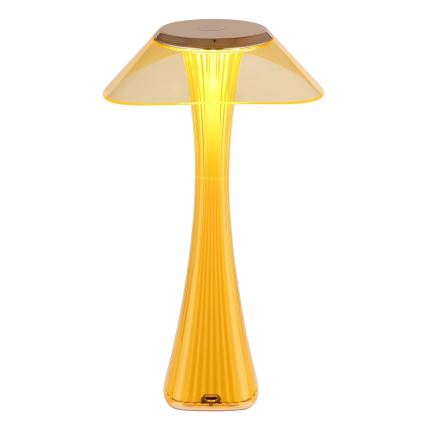 Globo - Lampada da tavolo LED ricaricabile dimmerabile, 2,5W/3,7V, 1200 mAh, 2700/4500/6500K, dorata