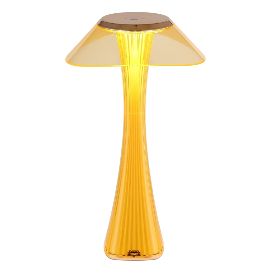 Globo - Lampada da tavolo LED ricaricabile dimmerabile, 2,5W/3,7V, 1200 mAh, 2700/4500/6500K, dorata