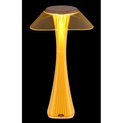 Globo - Lampada da tavolo LED ricaricabile dimmerabile, 2,5W/3,7V, 1200 mAh, 2700/4500/6500K, dorata