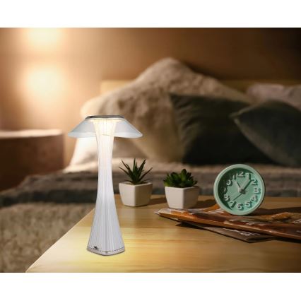 Globo - LED Lampada da tavolo ricaricabile dimmerabile LED/2,5W/3,7V 1200mAh 2700K/4500K/6500K bianco