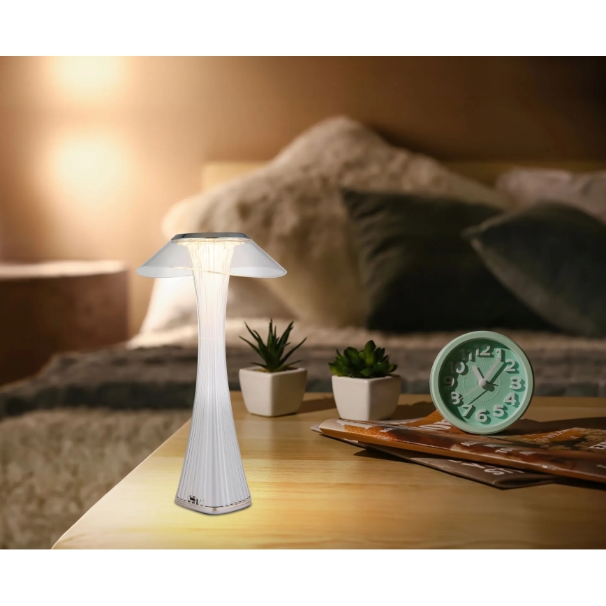 Globo - LED Lampada da tavolo ricaricabile dimmerabile LED/2,5W/3,7V 1200mAh 2700K/4500K/6500K bianco