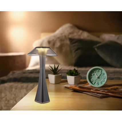Globo - LED Lampada da tavolo ricaricabile dimmerabile LED/2,5W/3,7V 1200mAh 2700K/4500K/6500K nero