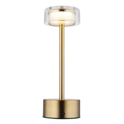 Globo - LED Lampada da tavolo touch ricaricabile e dimmerabile LED/2,5W/3,7V 2700/4000/6500K 1800mAh ottone