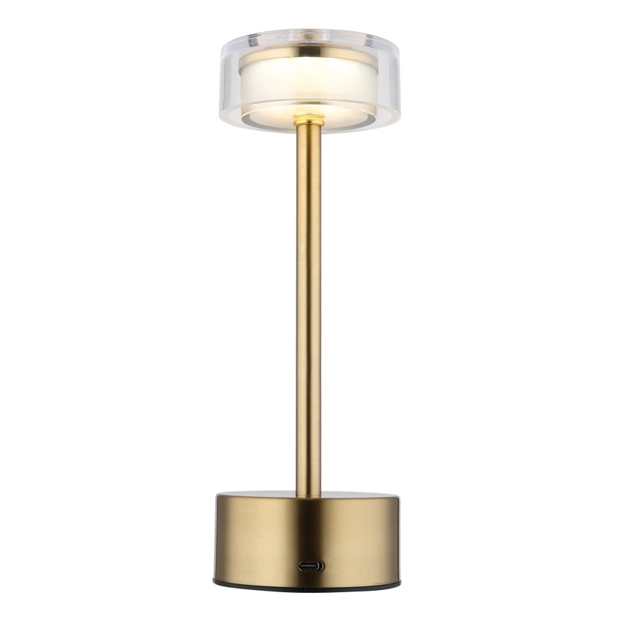 Globo - LED Lampada da tavolo touch ricaricabile e dimmerabile LED/2,5W/3,7V 2700/4000/6500K 1800mAh ottone