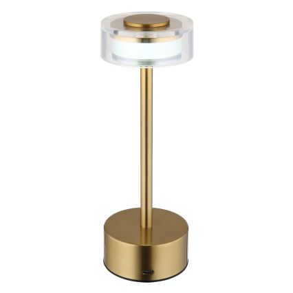 Globo - LED Lampada da tavolo touch ricaricabile e dimmerabile LED/2,5W/3,7V 2700/4000/6500K 1800mAh ottone