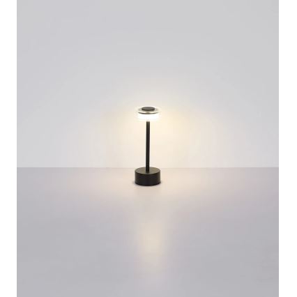 Globo - LED Lampada da tavolo touch ricaricabile e dimmerabile LED/2,5W/3,7V 2700/4000/6500K 1800mAh nero