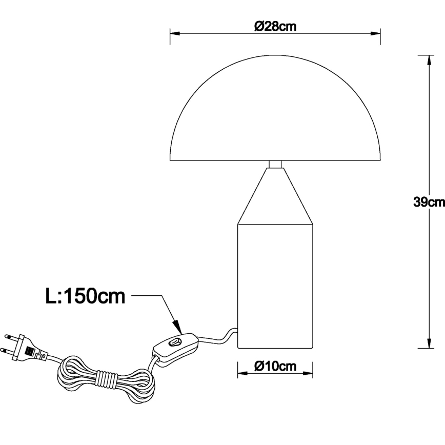 Globo - Lampada da tavolo 2xE27/40W/230V in ottone