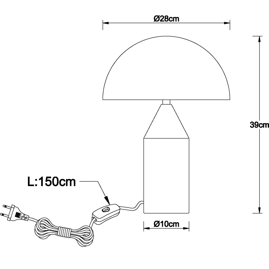 Globo - Lampada da tavolo 2xE27/40W/230V cromo opaco