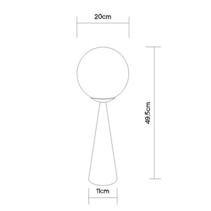 Globo - Lampada da tavolo 1xE27/40W/230V ottone
