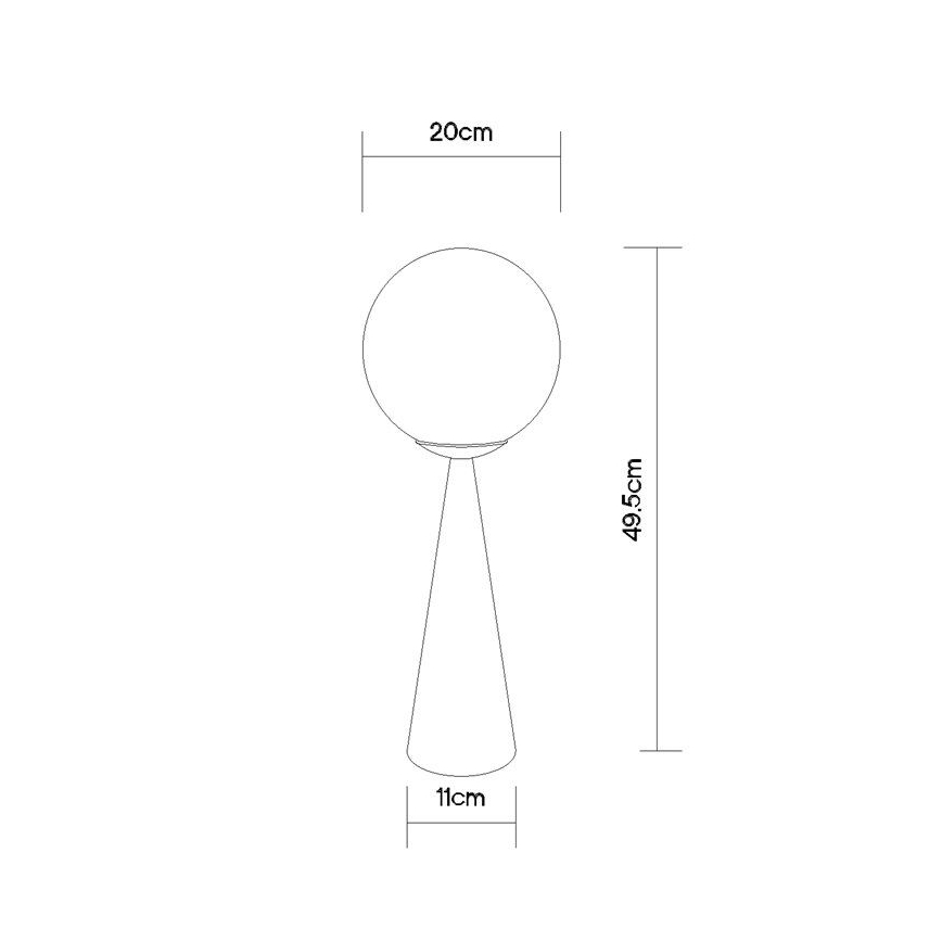 Globo - Lampada da tavolo 1xE27/40W/230V ottone