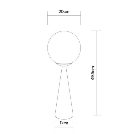 Globo - Lampada da tavolo 1xE27/40W/230V cromo opaco
