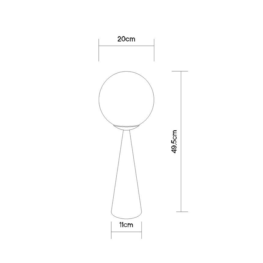 Globo - Lampada da tavolo 1xE27/40W/230V cromo opaco