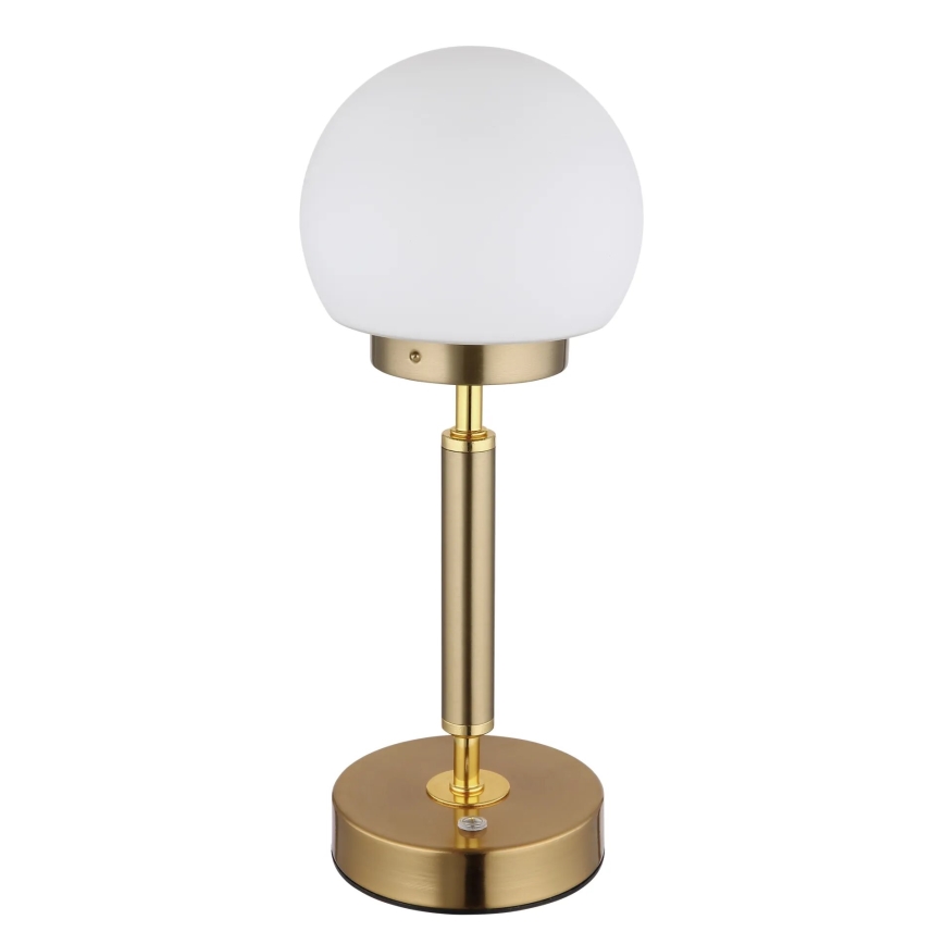 Globo - LED Lampada da tavolo touch ricaricabile e dimmerabile LED/2,5W/5V 1800mAh 2700/4000/6500K ottone