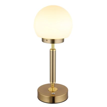 Globo - LED Lampada da tavolo touch ricaricabile e dimmerabile LED/2,5W/5V 1800mAh 2700/4000/6500K ottone