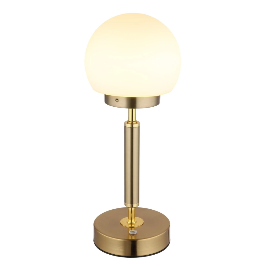 Globo - LED Lampada da tavolo touch ricaricabile e dimmerabile LED/2,5W/5V 1800mAh 2700/4000/6500K ottone