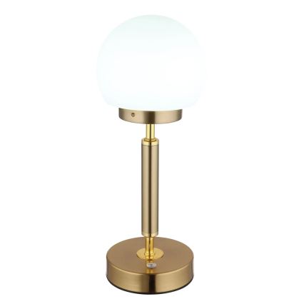 Globo - LED Lampada da tavolo touch ricaricabile e dimmerabile LED/2,5W/5V 1800mAh 2700/4000/6500K ottone