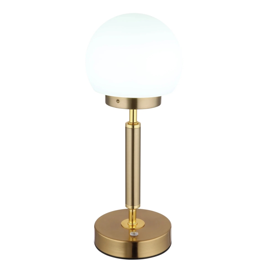 Globo - LED Lampada da tavolo touch ricaricabile e dimmerabile LED/2,5W/5V 1800mAh 2700/4000/6500K ottone
