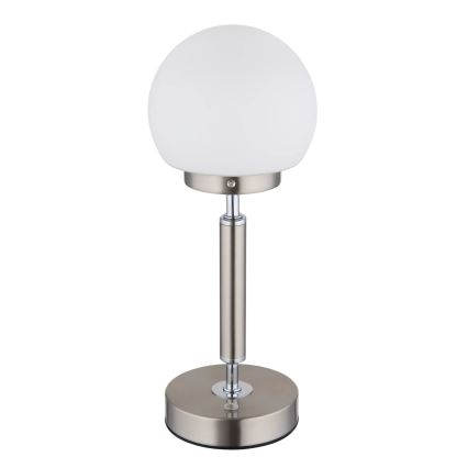 Globo - LED Lampada da tavolo touch ricaricabile e dimmerabile LED/2,5W/5V 1800mAh 2700/4000/6500K cromo opaco
