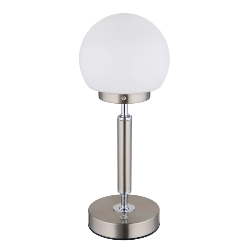 Globo - LED Lampada da tavolo touch ricaricabile e dimmerabile LED/2,5W/5V 1800mAh 2700/4000/6500K cromo opaco