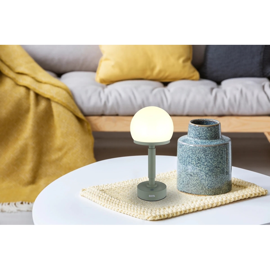 Globo - LED Lampada da tavolo touch ricaricabile e dimmerabile LED/2,5W/5V 1800mAh 2800K verde