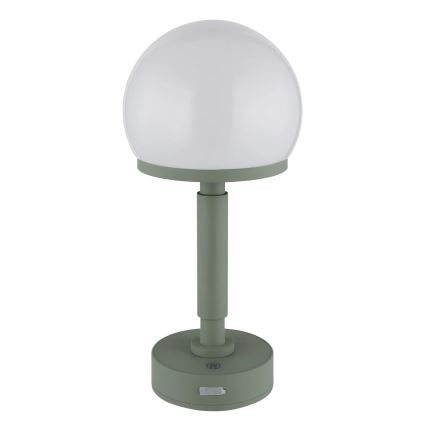 Globo - LED Lampada da tavolo touch ricaricabile e dimmerabile LED/2,5W/5V 1800mAh 2800K verde