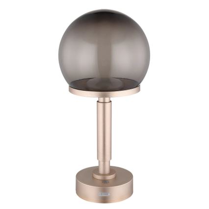 Globo - LED Lampada da tavolo touch ricaricabile e dimmerabile LED/2,5W/5V 1800mAh 2700/4000/6500K Oro rosa
