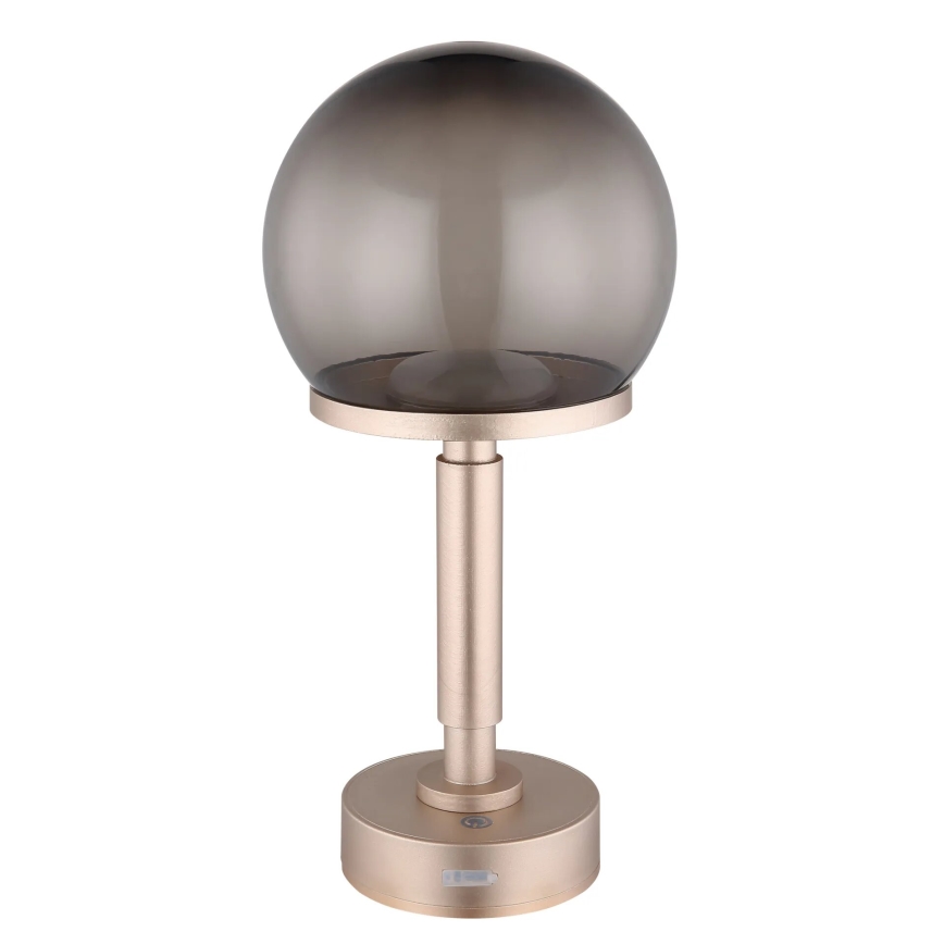 Globo - LED Lampada da tavolo touch ricaricabile e dimmerabile LED/2,5W/5V 1800mAh 2700/4000/6500K Oro rosa