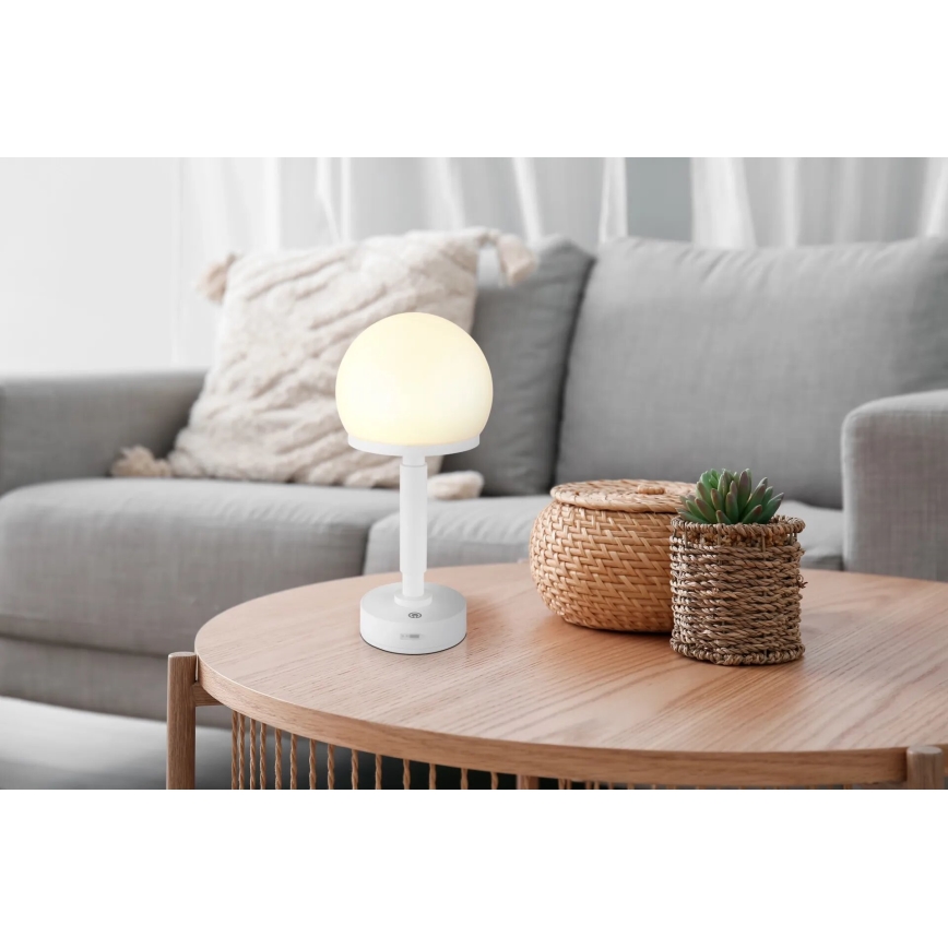 Globo - LED Lampada da tavolo touch ricaricabile e dimmerabile LED/2,5W/5V 1800mAh 2800K bianco