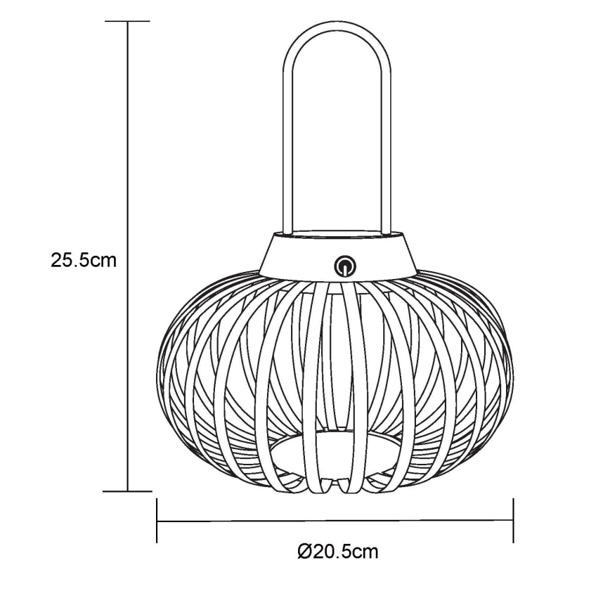 Globo - Lampada da tavolo ricaricabile dimmerabile a LED con controllo touch/1W/3,7V 1500 mAh