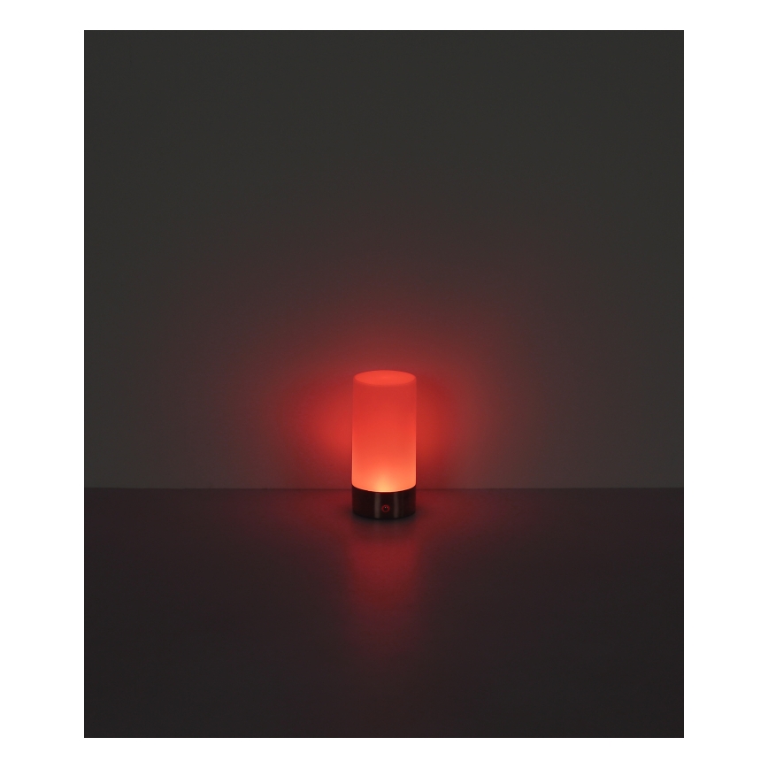 Globo - Lampada da tavolo LED RGBW Dimmerabile touch per esterni LED/1,8W/5V 1500 mAh IP44 cromo opaco