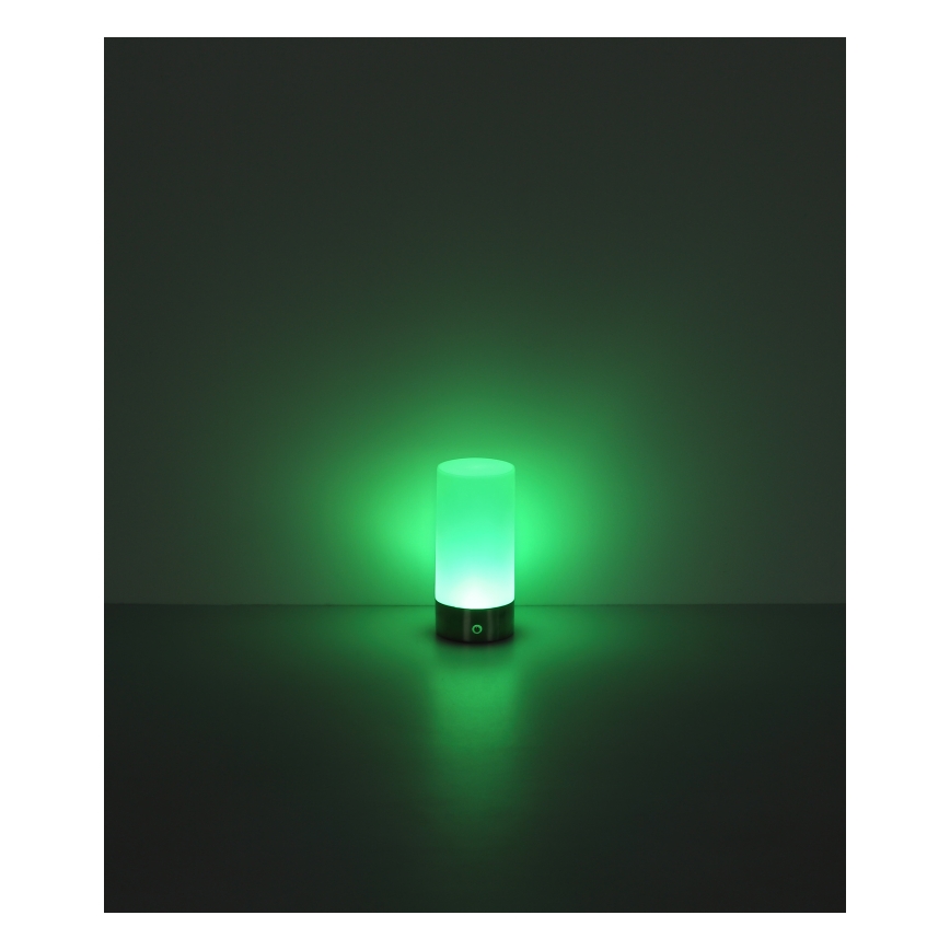 Globo - Lampada da tavolo LED RGBW Dimmerabile touch per esterni LED/1,8W/5V 1500 mAh IP44 cromo opaco