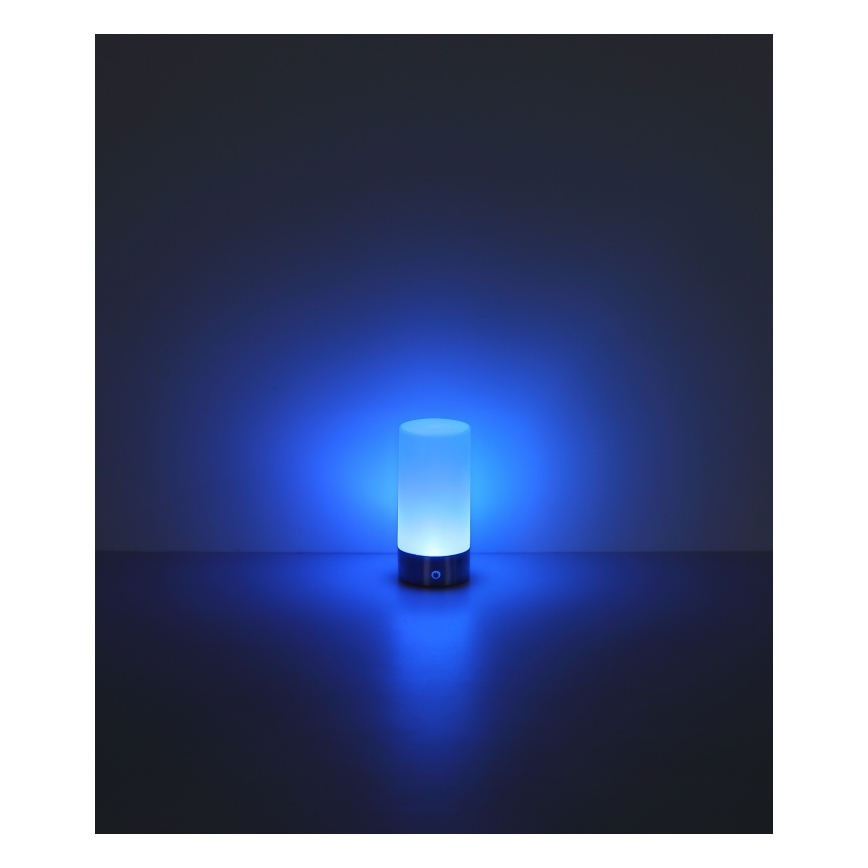 Globo - Lampada da tavolo LED RGBW Dimmerabile touch per esterni LED/1,8W/5V 1500 mAh IP44 cromo opaco